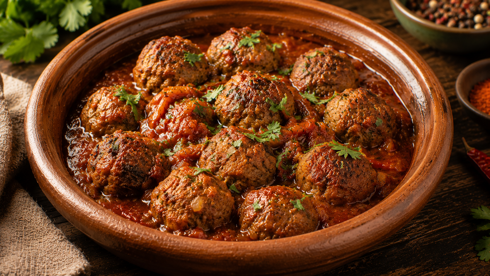 Boulettes de viande sauce tomate épicée