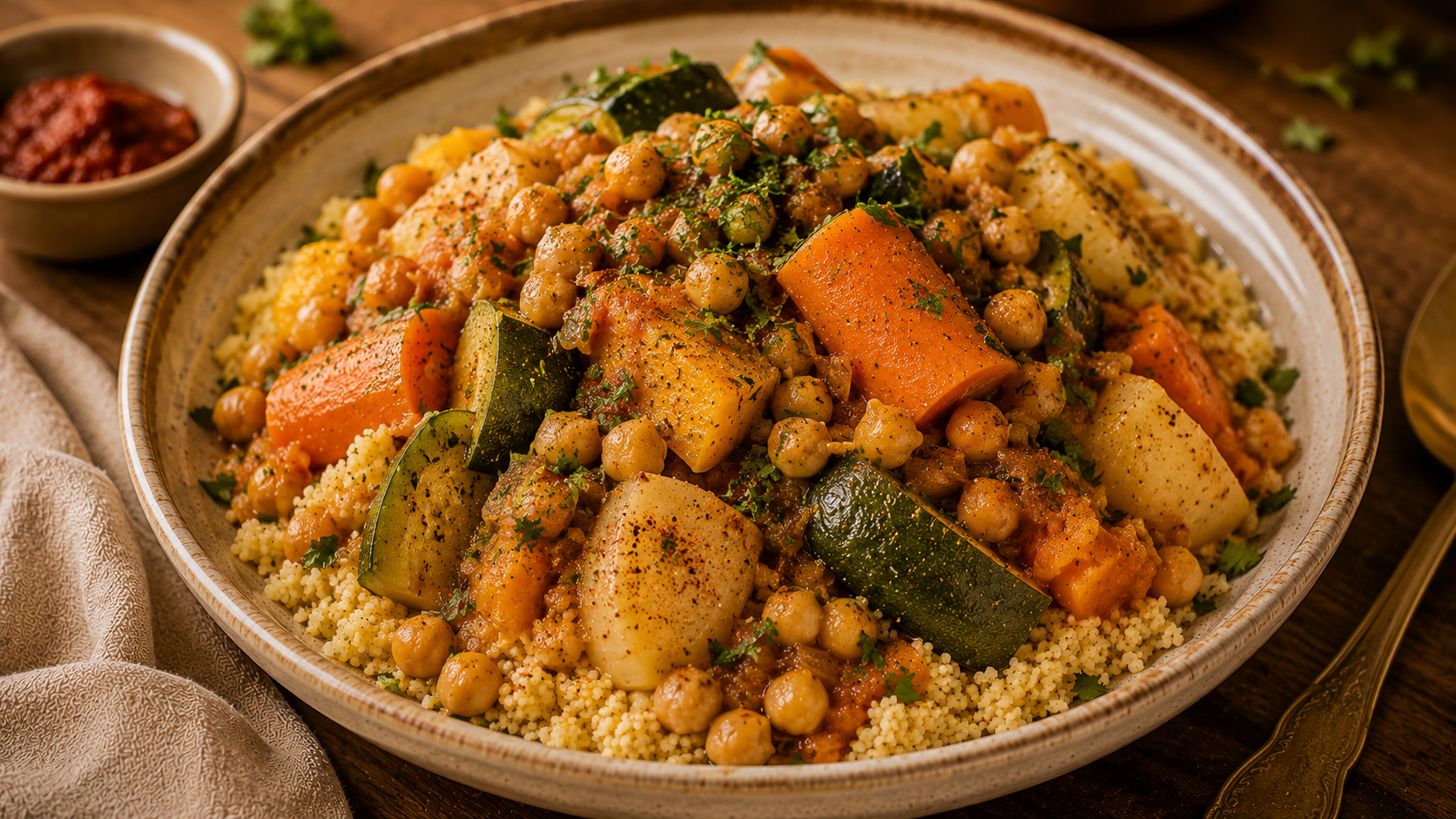 Couscous végétarien aux pois chiches