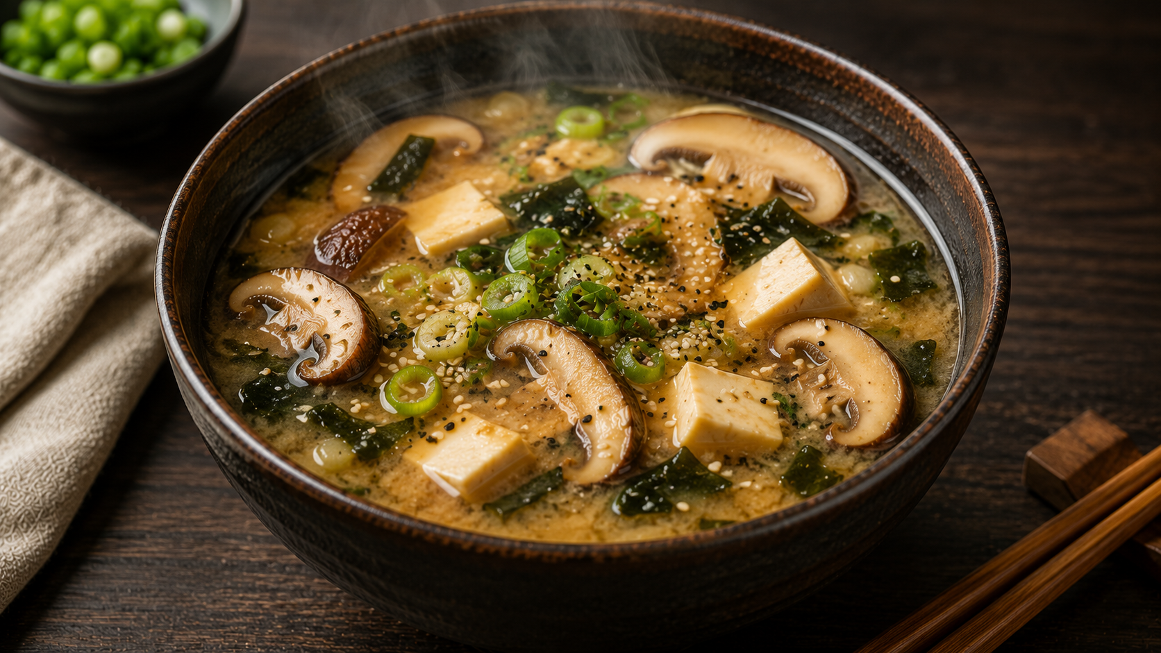 Soupe miso aux champignons